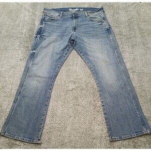 Wrangler Retro Mens Jeans Sz 36 ?  Blue Slim Fit Boot Denim Western Cowboy Rodeo